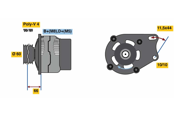 BOSCH 0 986 080 670 Alternator