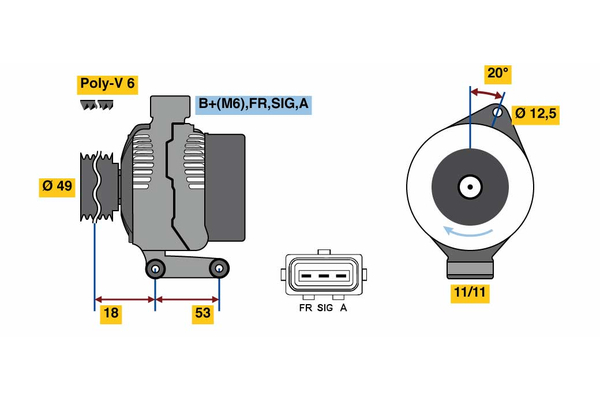 BOSCH 0 986 080 700 Alternator