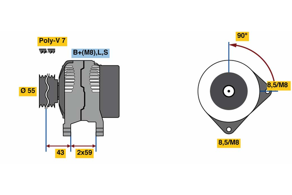 BOSCH 0 986 081 220 generátor