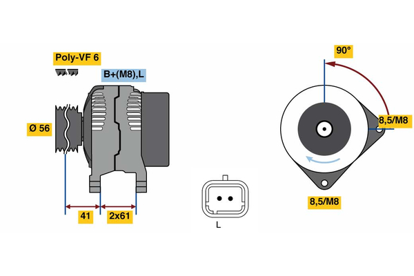 BOSCH 0 986 081 270 Alternator