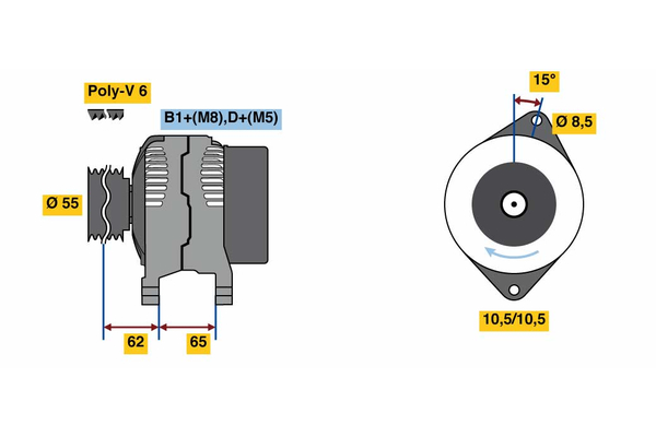 BOSCH 0 986 081 420 Alternator