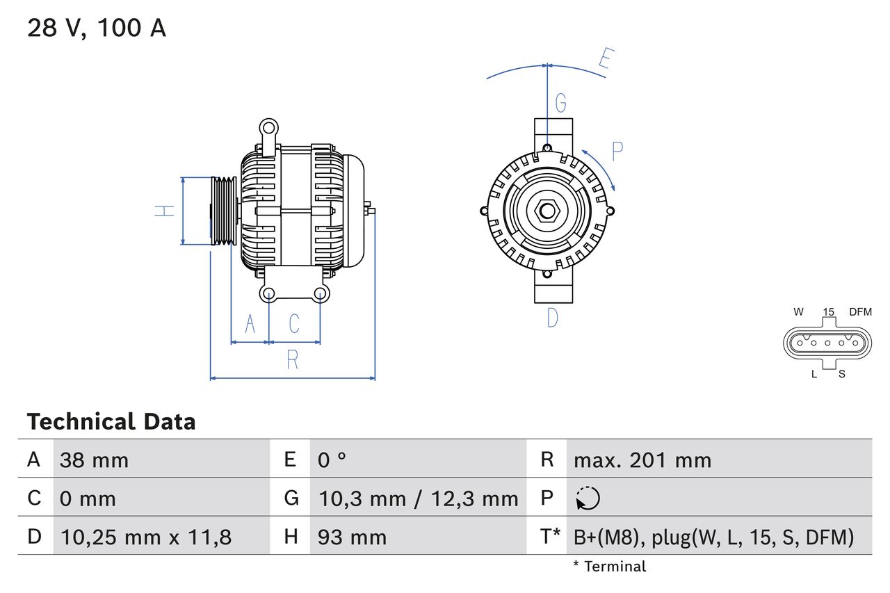 BOSCH 0 986 084 520 Alternatore