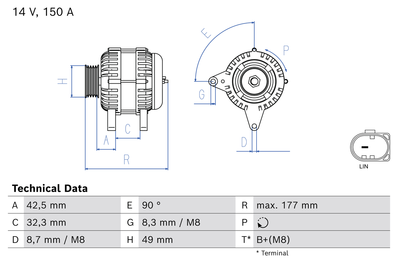 BOSCH 0 986 084 700 Generator