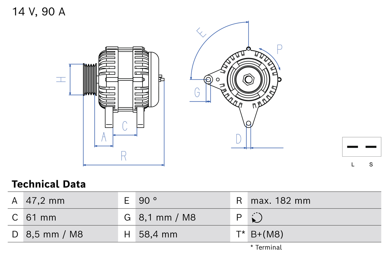 BOSCH 0 986 085 050 Generator