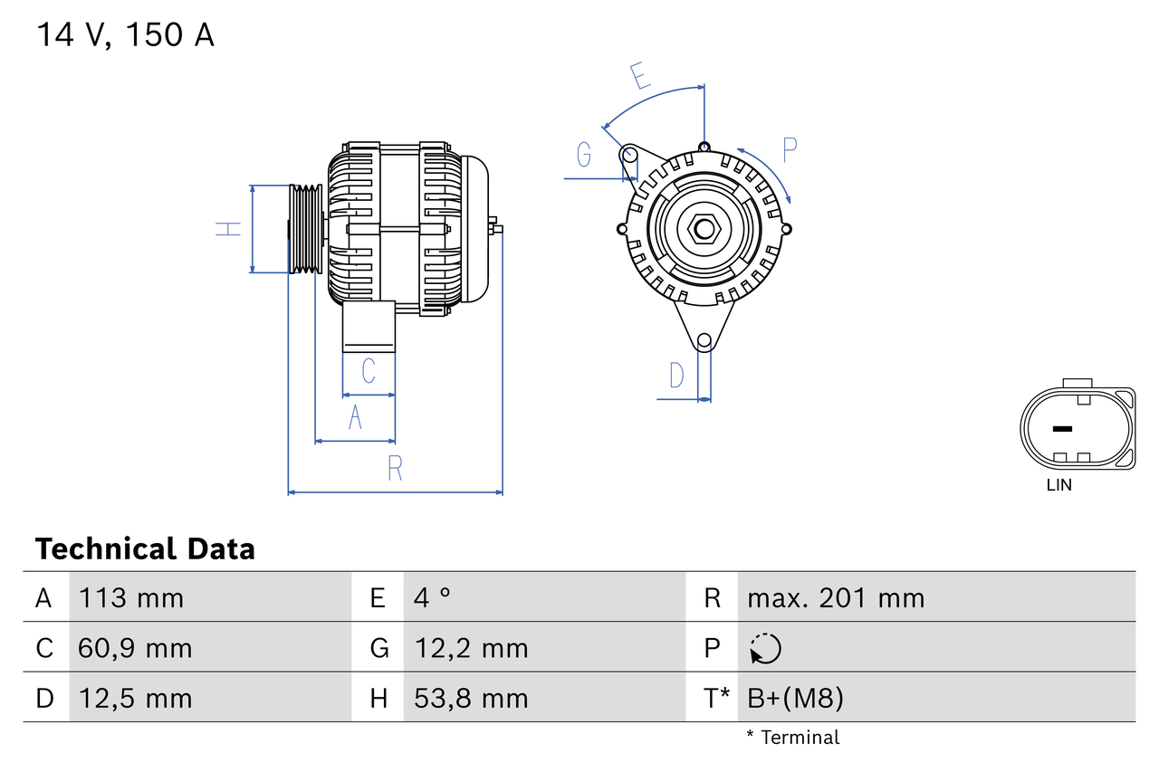 BOSCH 0 986 085 090 Generator