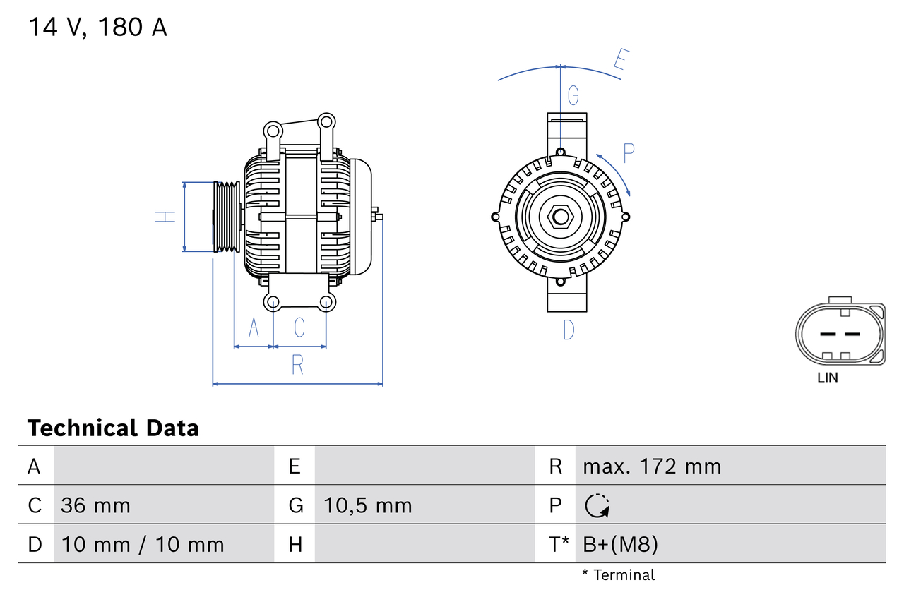BOSCH 0 986 086 030 Generator