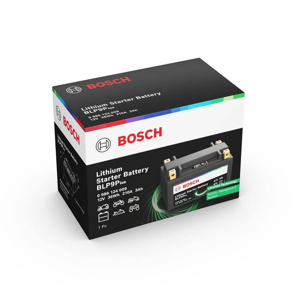 BOSCH 0 986 124 009 Ιόντα λιθίου Starter Battery for DAELIM HONDA HYOSUNG KAWASAKI KTM KYMCO PEUGEOT PGO MOTORCYCLES SACHS SUZUK