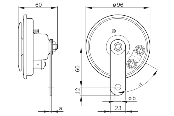 BOSCH 0 986 320 111 Clacson