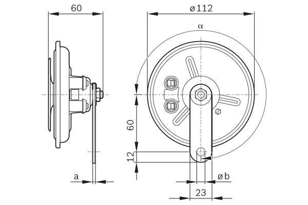 BOSCH 0 986 320 314 Clacson