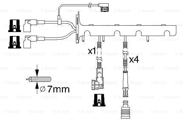 BOSCH 0 986 356 328 Kit cavi accensione