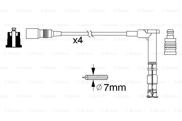 BOSCH 0 986 356 351 Kit cavi accensione-Kit cavi accensione-Ricambi Euro