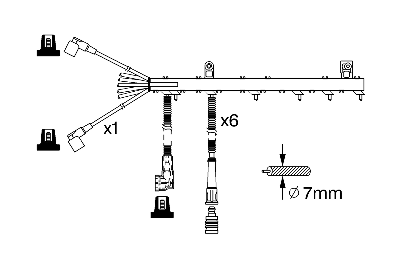 BOSCH 0 986 356 363 Zündleitungssatz