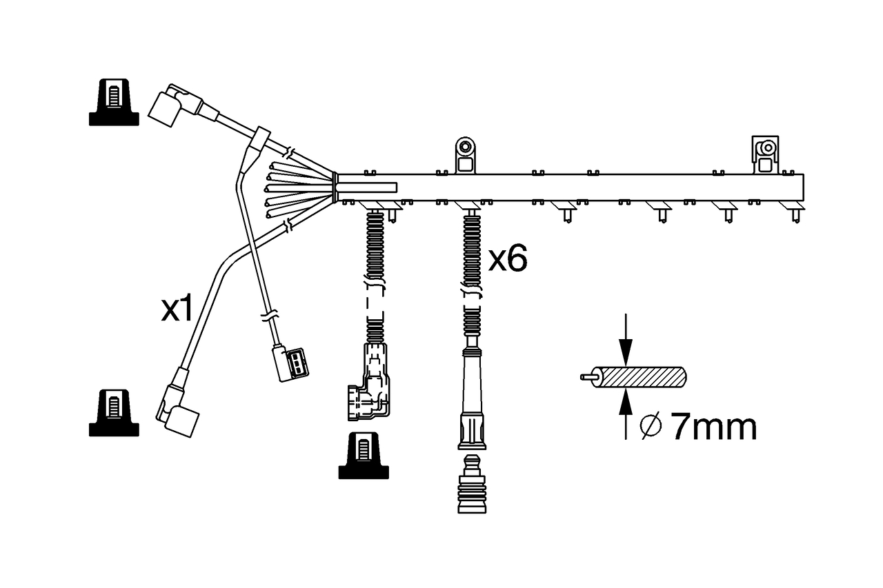 BOSCH 0 986 356 368 Zündleitungssatz