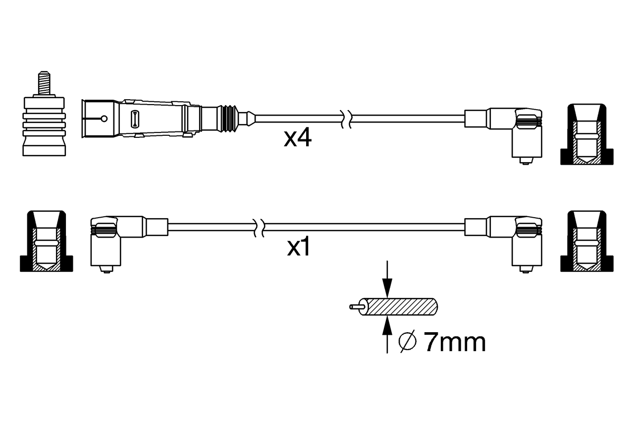BOSCH 0 986 356 376 Zündleitungssatz