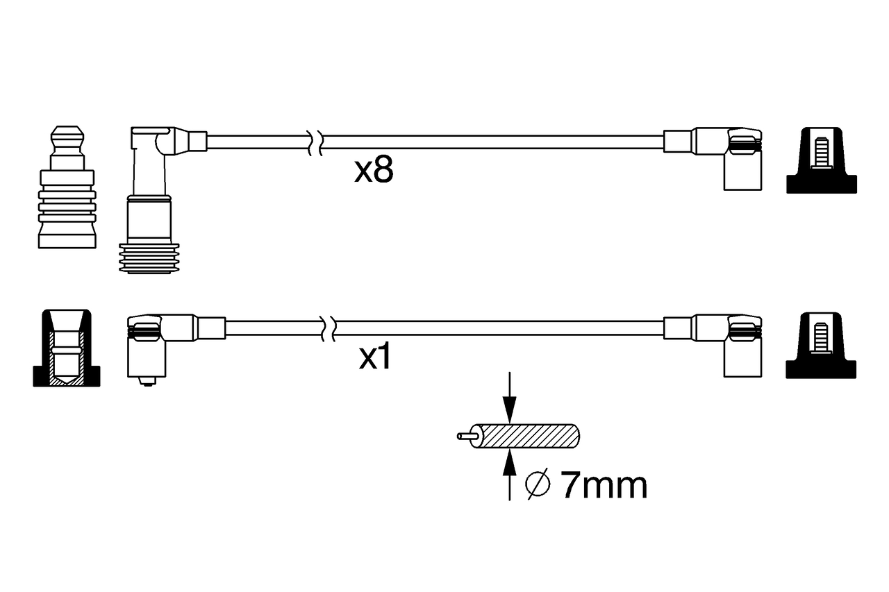 BOSCH 0 986 356 378 Zündleitungssatz