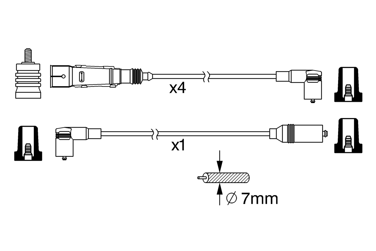 BOSCH 0 986 356 380 Zündleitungssatz