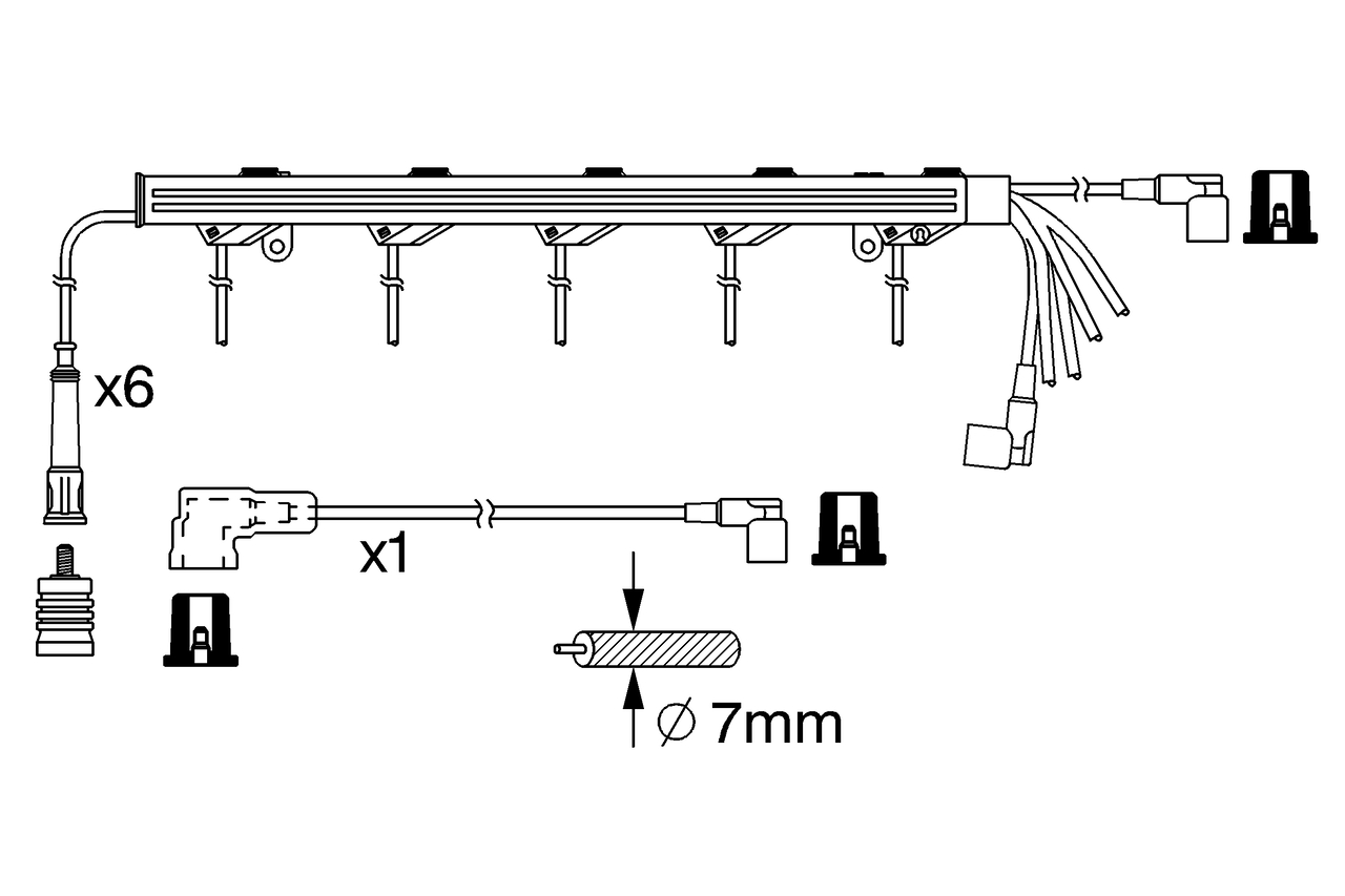 BOSCH 0 986 356 383 Zündleitungssatz