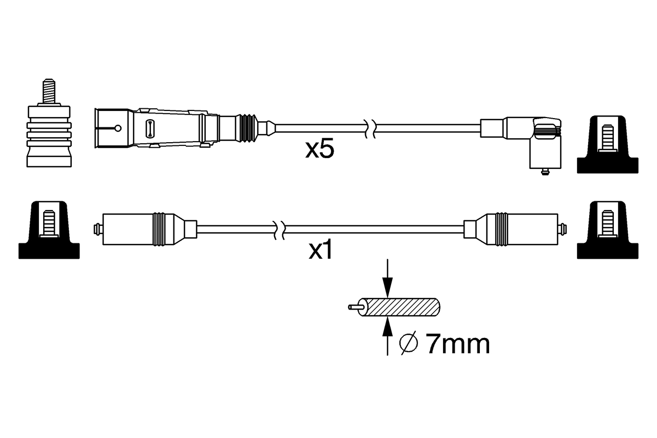 BOSCH 0 986 356 385 Zündleitungssatz