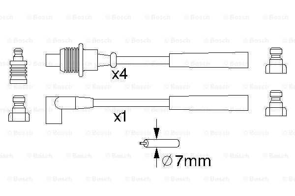 BOSCH 0 986 356 715 Kit cavi accensione