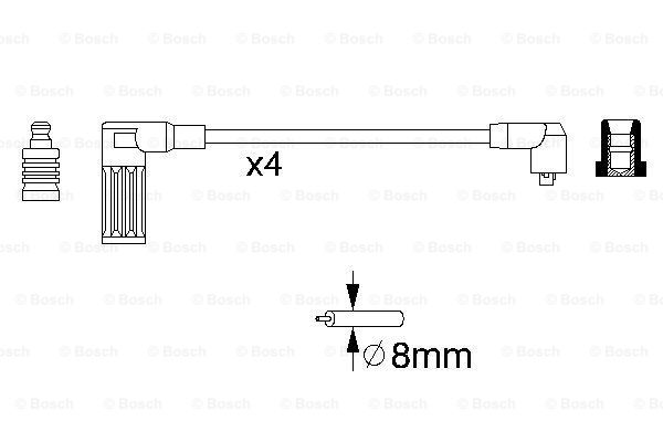 BOSCH 0 986 356 717 Kit cavi accensione