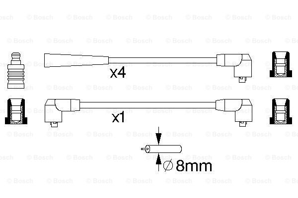 BOSCH 0 986 356 726 Kit cavi accensione-Kit cavi accensione-Ricambi Euro