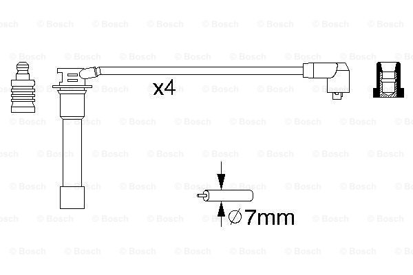 BOSCH 0 986 356 742 Kit cavi accensione