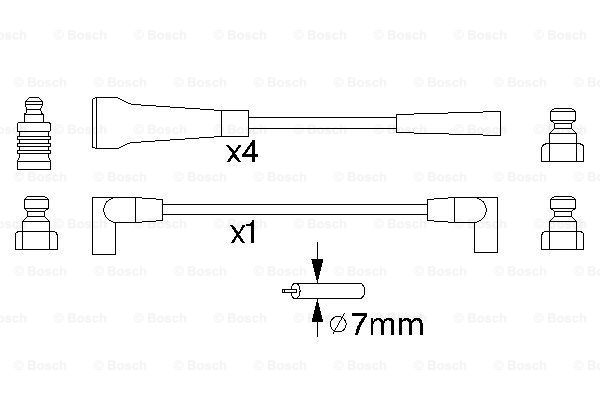 BOSCH 0 986 356 744 Kit cavi accensione