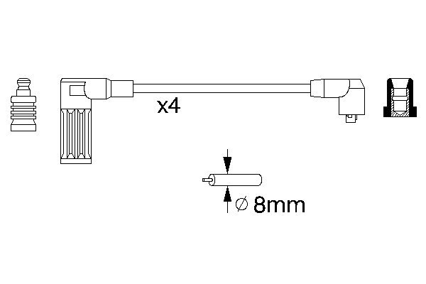 BOSCH 0 986 356 757 Zündleitungssatz
