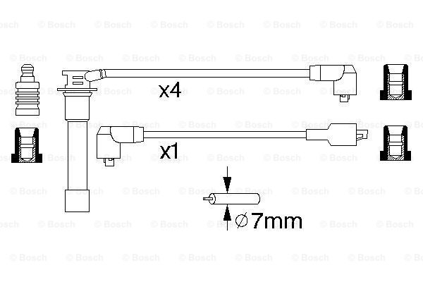 BOSCH 0 986 356 760 Kit cavi accensione-Kit cavi accensione-Ricambi Euro