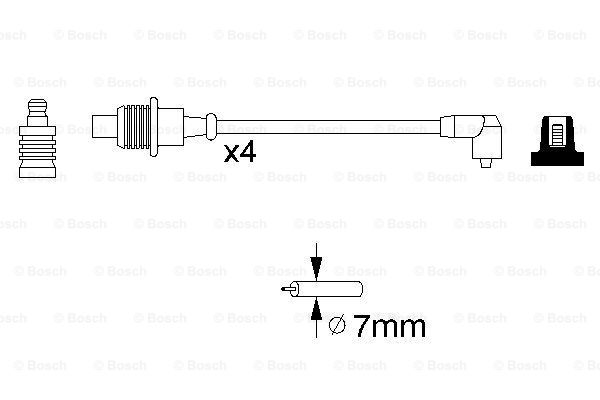 BOSCH 0 986 356 767 Kit cavi accensione-Kit cavi accensione-Ricambi Euro