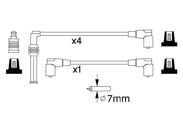 BOSCH 0 986 356 775 Zündleitungssatz