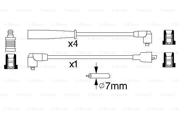 BOSCH 0 986 356 807 Kit cavi accensione