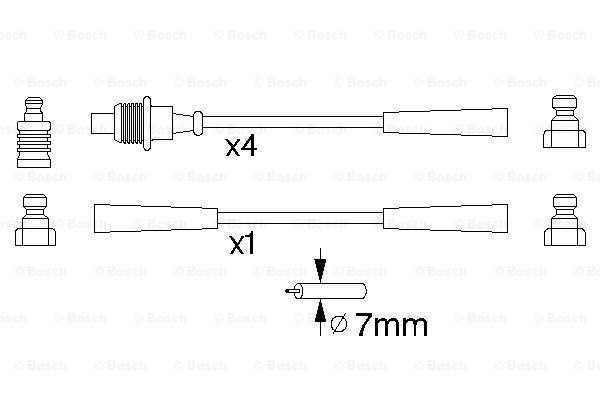 BOSCH 0 986 356 820 Kit cavi accensione-Kit cavi accensione-Ricambi Euro