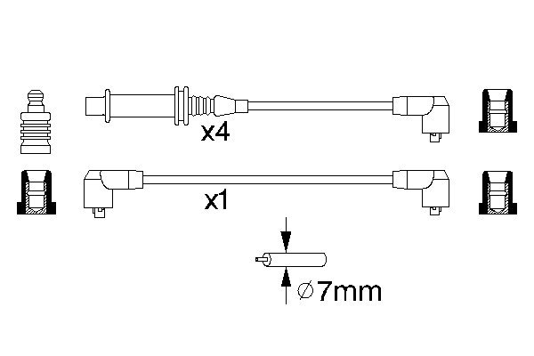 BOSCH 0 986 356 825 Zündleitungssatz