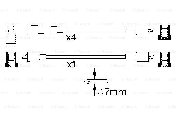 BOSCH 0 986 356 828 Kit cavi accensione