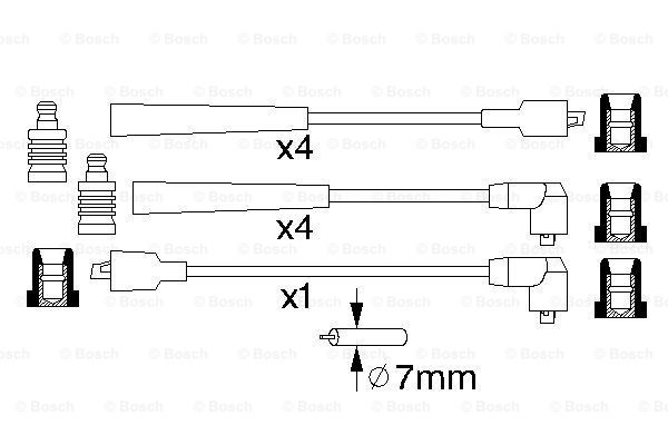 BOSCH 0 986 356 831 Kit cavi accensione-Kit cavi accensione-Ricambi Euro