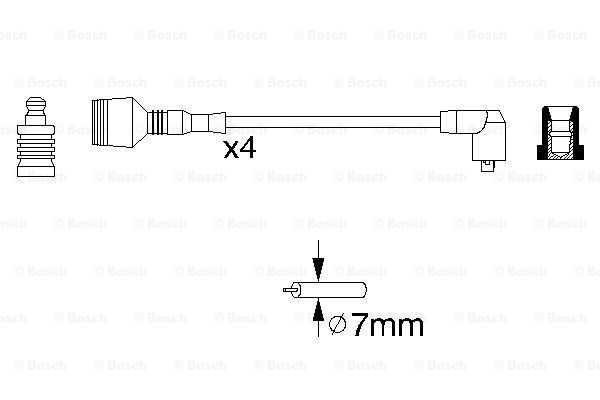 BOSCH 0 986 356 856 Kit cavi accensione