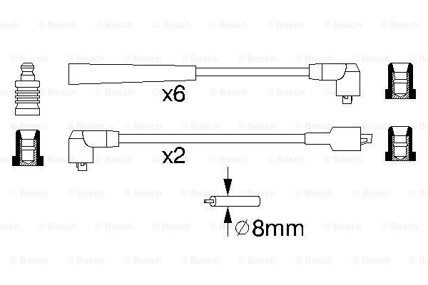 BOSCH 0 986 356 858 Kit cavi accensione-Kit cavi accensione-Ricambi Euro