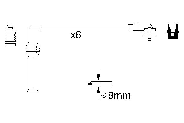 BOSCH 0 986 356 870 Zündleitungssatz