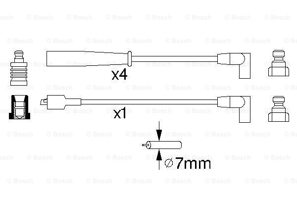 BOSCH 0 986 356 873 Kit cavi accensione-Kit cavi accensione-Ricambi Euro