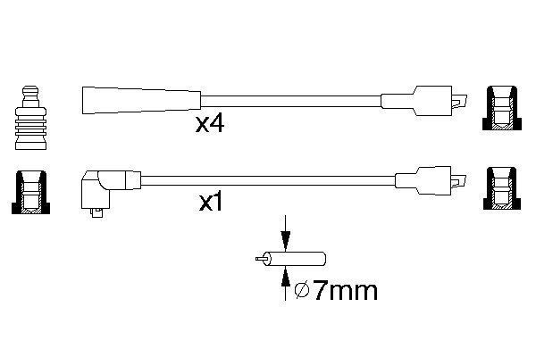 BOSCH 0 986 356 874 Zündleitungssatz