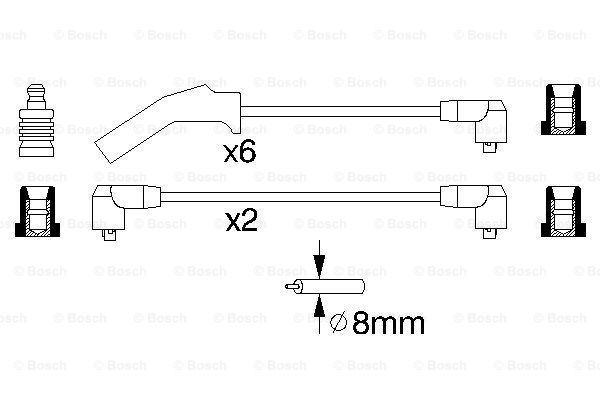 BOSCH 0 986 356 879 Kit cavi accensione-Kit cavi accensione-Ricambi Euro