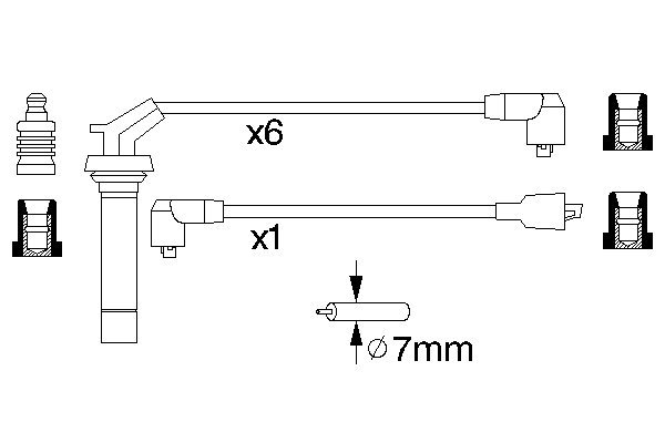 BOSCH 0 986 356 891 Zündleitungssatz
