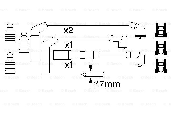 BOSCH 0 986 356 932 Kit cavi accensione-Kit cavi accensione-Ricambi Euro