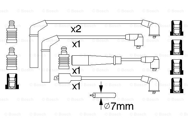 BOSCH 0 986 356 943 Kit cavi accensione