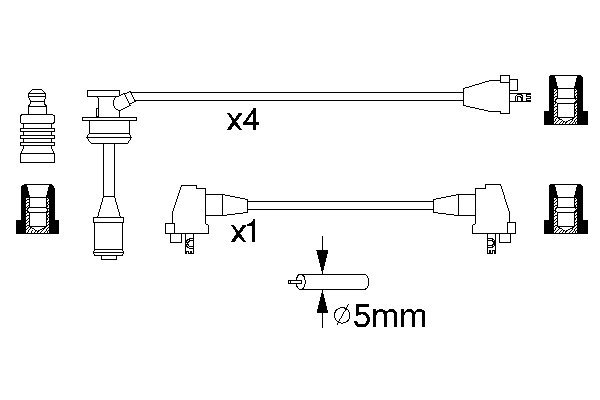 BOSCH 0 986 356 945 Zündleitungssatz