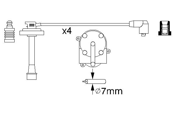 BOSCH 0 986 356 949 Zündleitungssatz