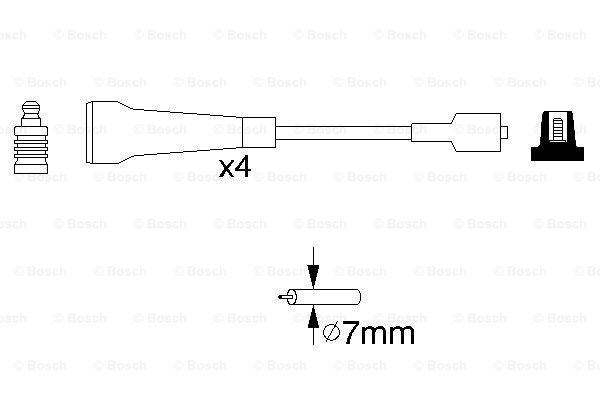 BOSCH 0 986 356 967 Kit cavi accensione-Kit cavi accensione-Ricambi Euro