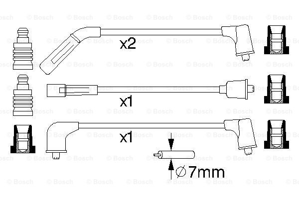 BOSCH 0 986 356 988 Kit cavi accensione-Kit cavi accensione-Ricambi Euro