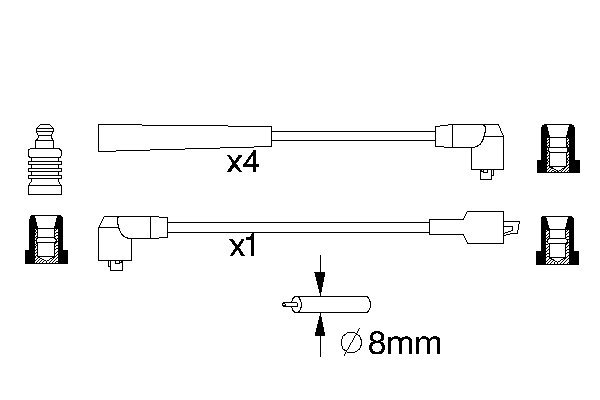 BOSCH 0 986 357 012 Zündleitungssatz